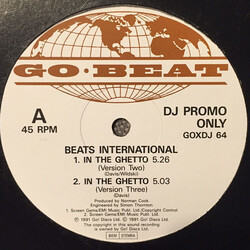 Beats International In The Ghetto USED VINYL 12INCH PROMO
