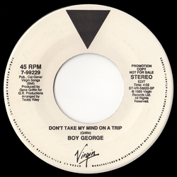 Boy George Don't Take My Mind On A Trip Vinyl 7" USED