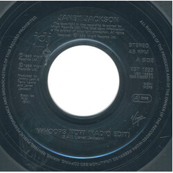 Janet Jackson Whoops Now / What'll I Do USED VINYL 7INCH 45 RPM SINGLE JUKEBOX