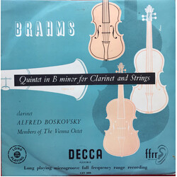 Johannes Brahms / Alfred Boskovsky / Mitglieder Des Wiener Oktetts Quintet In B Minor For Clarinet And Strings, Opus 115