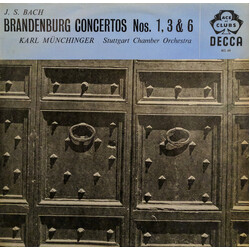 Johann Sebastian Bach / Karl Münchinger / Stuttgarter Kammerorchester Brandenburg Concertos Nos. 1, 3 & 6 (Vol. 1) Vinyl LP USED