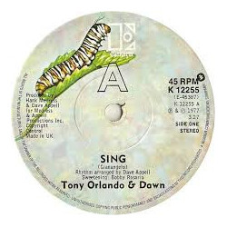 Tony Orlando & Dawn Sing USED VINYL 7INCH SINGLE 45 RPM