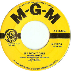 Connie Francis If I Didn't Care / Toward The End Of The Day Vinyl 7" USED