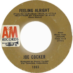 Joe Cocker Feeling Alright USED VINYL 7INCH 45 RPM SINGLE REPRESS REISSUE