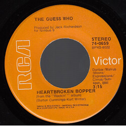 The Guess Who Heartbroken Bopper / Arrivederci Girl USED VINYL 7INCH 45 RPM SINGLE