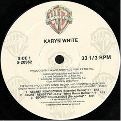 Karyn White Secret Rendezvous USED VINYL 12INCH 33 S RPM MAXI-SINGLE