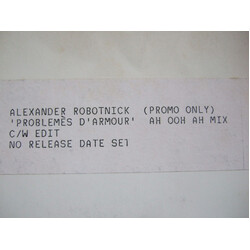 Alexander Robotnick Problèmes D'Amour USED VINYL 12INCH PROMO