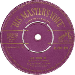 Elvis Presley / The Jordanaires All Shook Up USED VINYL 7INCH 45 RPM SINGLE