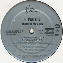 T. Waters Tears In My Eyes USED VINYL 12INCH 33 S RPM PROMO