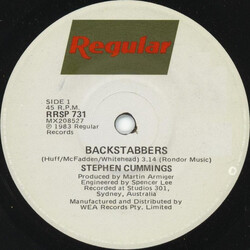 Stephen Cummings Backstabbers USED VINYL 7INCH 45 RPM SINGLE
