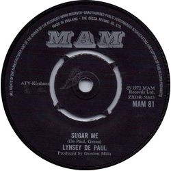 Lynsey De Paul Sugar Me Vinyl 7" USED