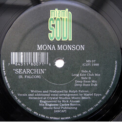 Mona Monson Searchin USED VINYL 12INCH 33 S RPM