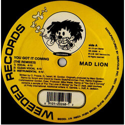 Mad Lion You Got It Coming (The Remixes) / Brooklyn Massacre USED VINYL 12INCH 33 S RPM