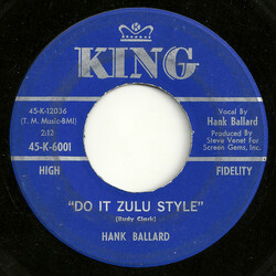 Hank Ballard Do It Zulu Style USED VINYL 7INCH 45 RPM SINGLE