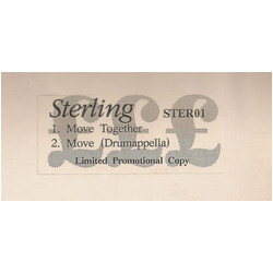 Sterling (16) Move Together USED VINYL 12INCH PROMO WHITE LABEL LIMITED EDITION