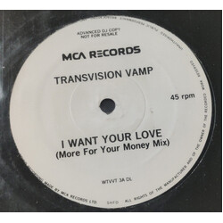Transvision Vamp I Want Your Love Vinyl USED