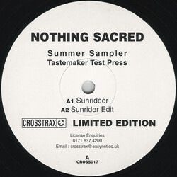 Nothing Sacred / Encounters (2) Summer Sampler USED VINYL 12INCH 33 S RPM LIMITED EDITION SAMPLER TEST PRESSING