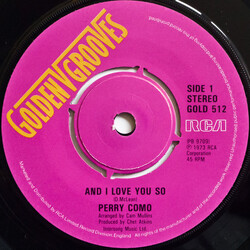 Perry Como And I Love You So USED VINYL 7INCH 45 RPM SINGLE