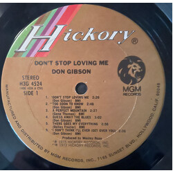 Don Gibson Don't Stop Loving Me Vinyl LP USED