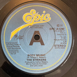The Strikers Body Music USED VINYL 7INCH 45 RPM SINGLE PROMO