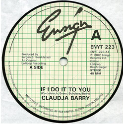 Claudja Barry If I Do It To You USED VINYL 12INCH