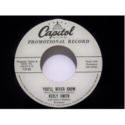 Keely Smith / Nelson Riddle And His Orchestra You'll Never Know / Good Behavior USED VINYL 7INCH 45 RPM PROMO