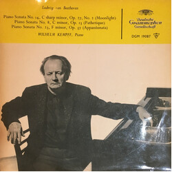 Ludwig van Beethoven / Wilhelm Kempff Piano Sonatas No. 14, No. 8, No. 23 Vinyl LP USED