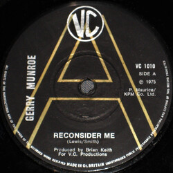 Gerry Monroe Reconsider Me USED VINYL 7INCH 45 RPM PROMO