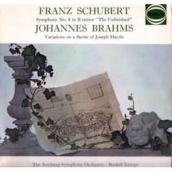 Franz Schubert / Johannes Brahms / Rudolf Kempe / Bamberger Symphoniker Symphony No.8 , Variations On A Theme of Haydn Vinyl LP USED
