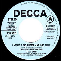 The Great Metropolitan Steam Band I Want A Big Butter And Egg Man / Blues Ain't Nothin' USED VINYL 7INCH 45 RPM PROMO