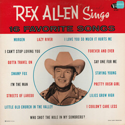 Rex Allen Rex Allen Sings 16 Favorite Songs Vinyl LP USED