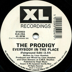 The Prodigy Everybody In The Place USED VINYL 7INCH 45 RPM SINGLE STEREO
