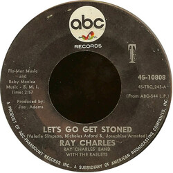 Ray Charles / Ray Charles And His Band / Raelets Let's Go Get Stoned USED VINYL 7INCH 45 RPM