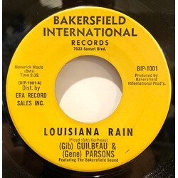 Gib Guilbeau / Gene Parsons Louisiana Rain USED VINYL 7INCH 45 RPM