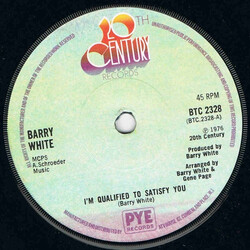 Barry White I'm Qualified To Satisfy You USED VINYL 7INCH 45 RPM SINGLE