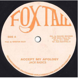 Jack Radics / Red Dragon Accept My Apology / Yu Body Good USED VINYL 12INCH 45 RPM