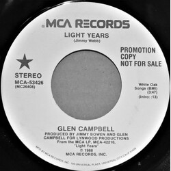 Glen Campbell Light Years USED VINYL 7INCH 45 RPM PROMO STEREO