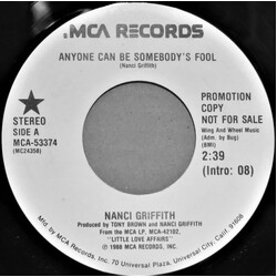 Nanci Griffith Anyone Can Be Somebody's Fool USED VINYL 7INCH 45 RPM SINGLE PROMO STEREO
