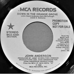 John Anderson (3) Down In The Orange Grove USED VINYL 7INCH 45 RPM SINGLE PROMO STEREO