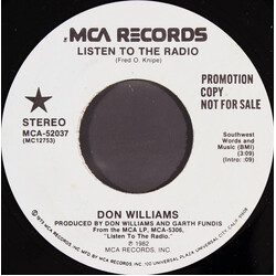 Don Williams (2) Listen To The Radio USED VINYL 7INCH 45 RPM PROMO STEREO