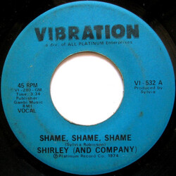 Shirley & Company Shame, Shame, Shame USED VINYL 7INCH 45 RPM SINGLE