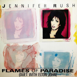 Jennifer Rush / Elton John Flames Of Paradise (Duet With Elton John) USED VINYL 12INCH 45 RPM MAXI-SINGLE