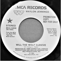 Waylon Jennings Will The Wolf Survive USED VINYL 7INCH 45 RPM PROMO STEREO