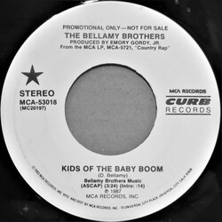 Bellamy Brothers Kids Of The Baby Boom USED VINYL 7INCH 45 RPM SINGLE PROMO STEREO