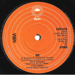 ABBA SOS USED VINYL 7INCH 45 RPM SINGLE REISSUE