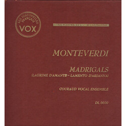 Claudio Monteverdi / Ensemble Vocal Marcel Couraud Madrigals (Lagrime D'Amante / Lamento D'Arianna) Vinyl LP USED