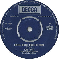 Tom Jones Green, Green Grass Of Home USED VINYL 7INCH 45 RPM SINGLE