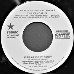 The Kendalls Fire At First Sight USED VINYL 7INCH 45 RPM PROMO STEREO