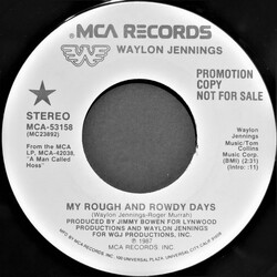 Waylon Jennings My Rough And Rowdy Days USED VINYL 7INCH 45 RPM PROMO STEREO