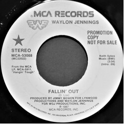 Waylon Jennings Fallin' Out USED VINYL 7INCH 45 RPM PROMO STEREO